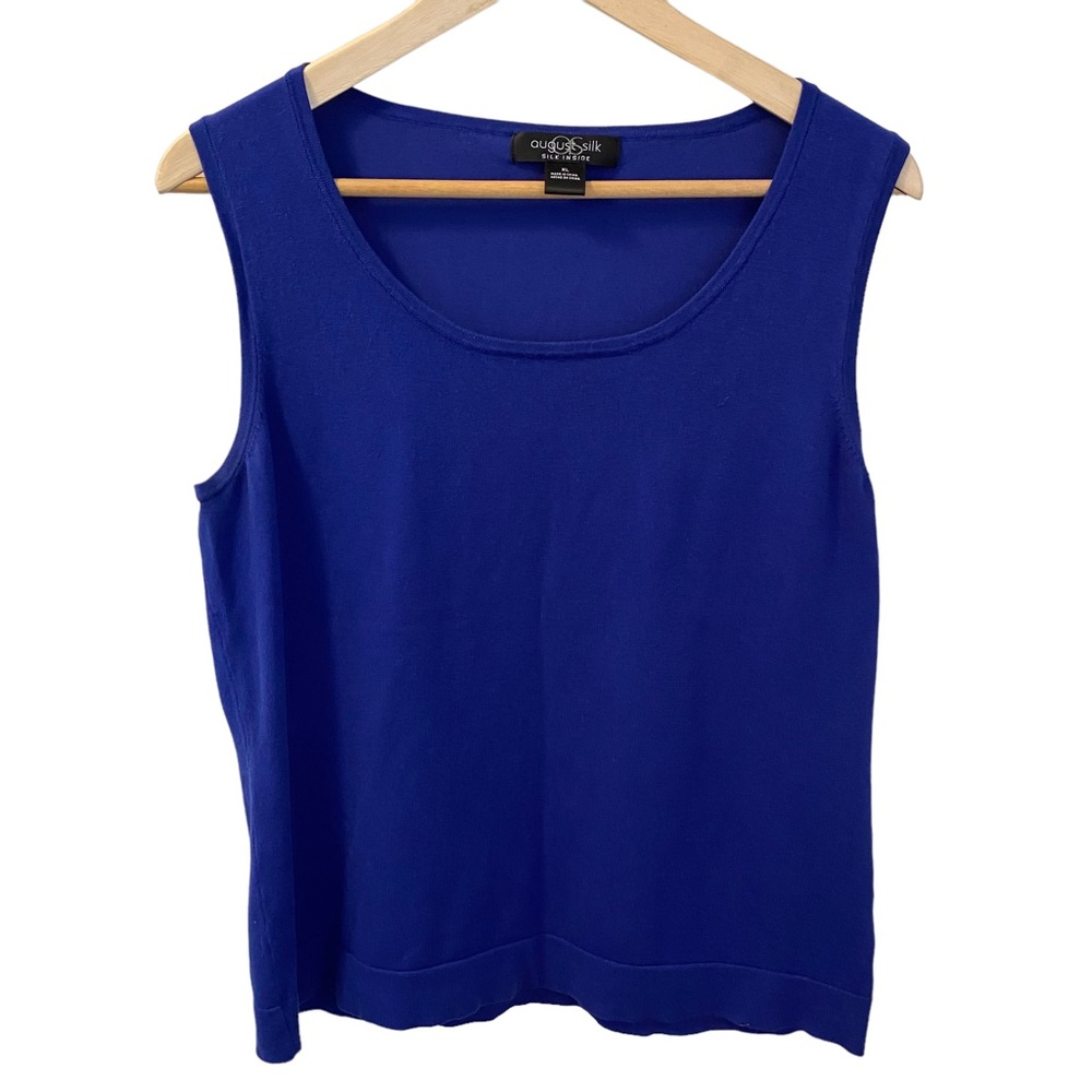 August Silk Royal Blue Sleeveless Sweater Vest Top